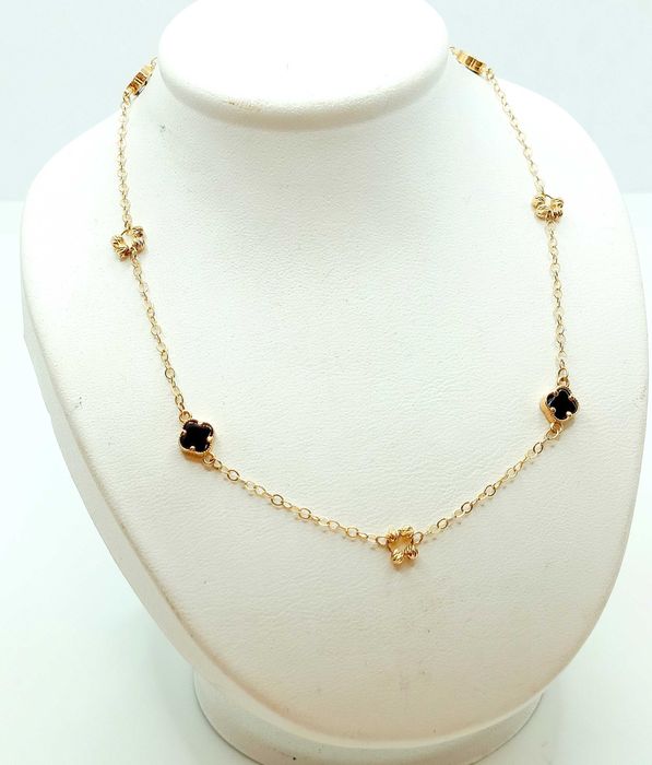 Złoty naszyjnik Zdobiony NOWY PR.585 W:4,60gr Dł.42-45cm InterSKLEP