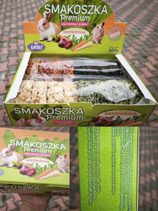 Duży zestaw ciasteczek 16 sztuk dla gryzoni, królika, świnki, chomika