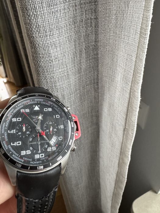 Zegarek Męski Aviator F-Series Chronograf – Styl Pilot, World Time