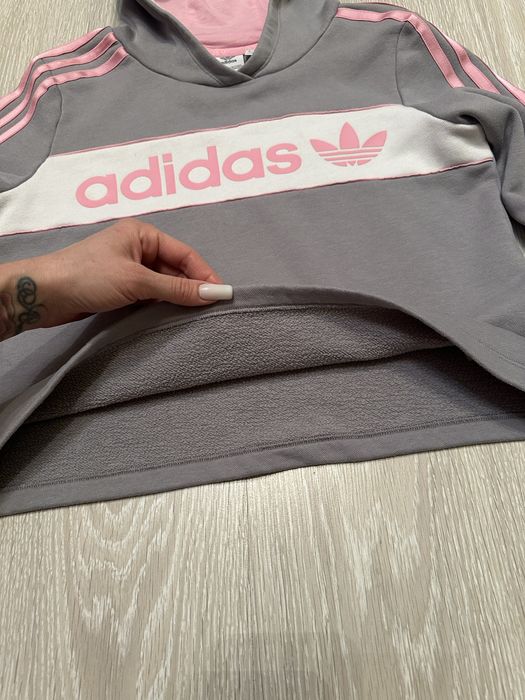 ‼️ укорочене худі adidas 164 Xs S 13 14 для дівчинки кроп-топ кофта