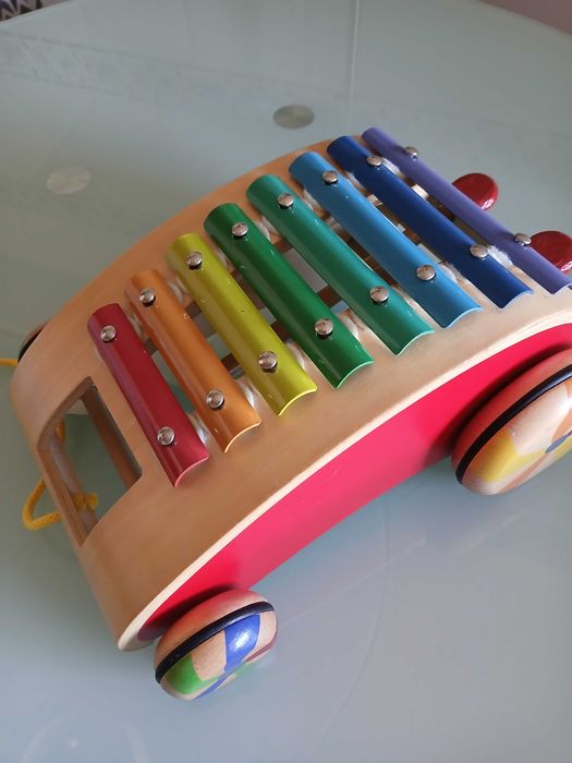 Xilofone de Madeira para Puxar Janod (Xylo Roller)