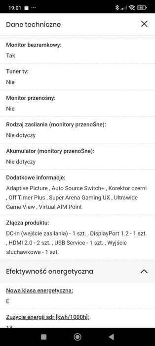 Monitor Samsung 24.5 cala   1080p