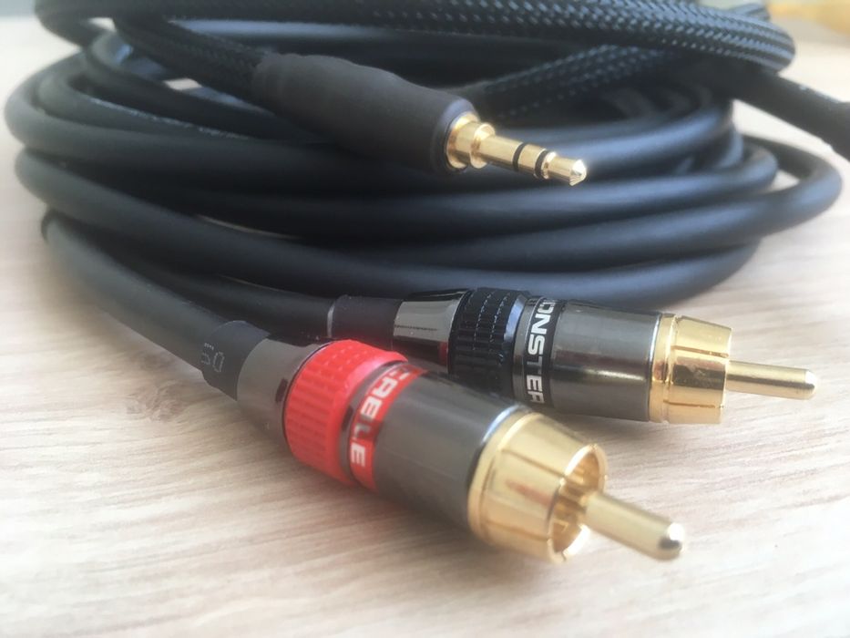 Инсертный аудио кабель 3,5/2RCA