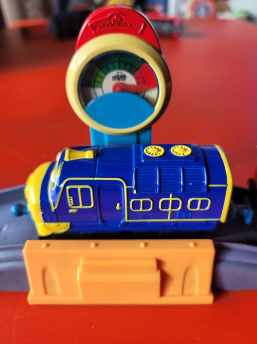 Chuggington Stacyjkowo zabawka waga lokomotywa Bruno z wagonem