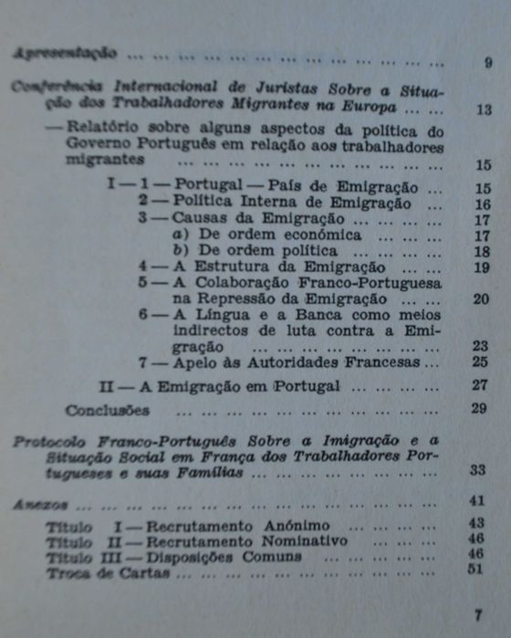 A Emigração Portuguesa em França de J. A. Pires de Lima 1º Edição 1974