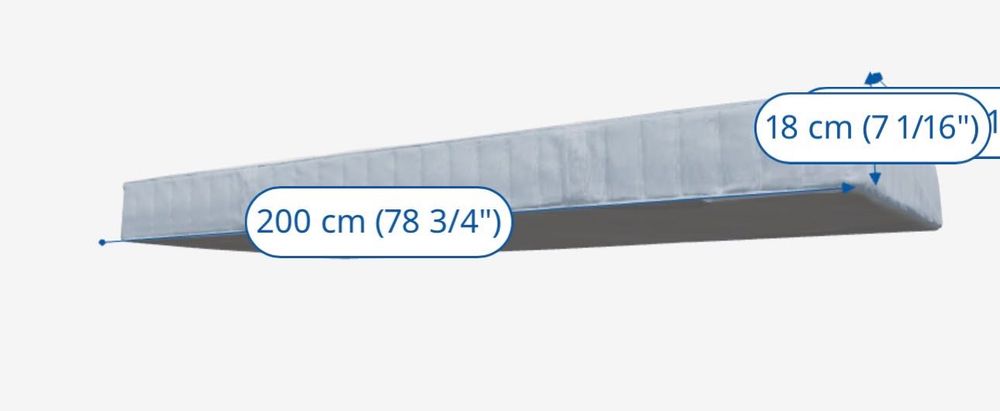 VESTMARKA
Colchão de molas, firme/azul claro, 90x200 cm