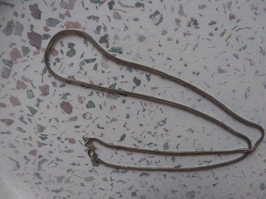 Lancuszek srebrzony dl.45cm szer.1mm