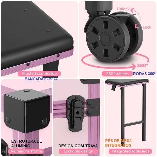 Professional Makeup Case with Table and Drawers (NEW)64283952067459123