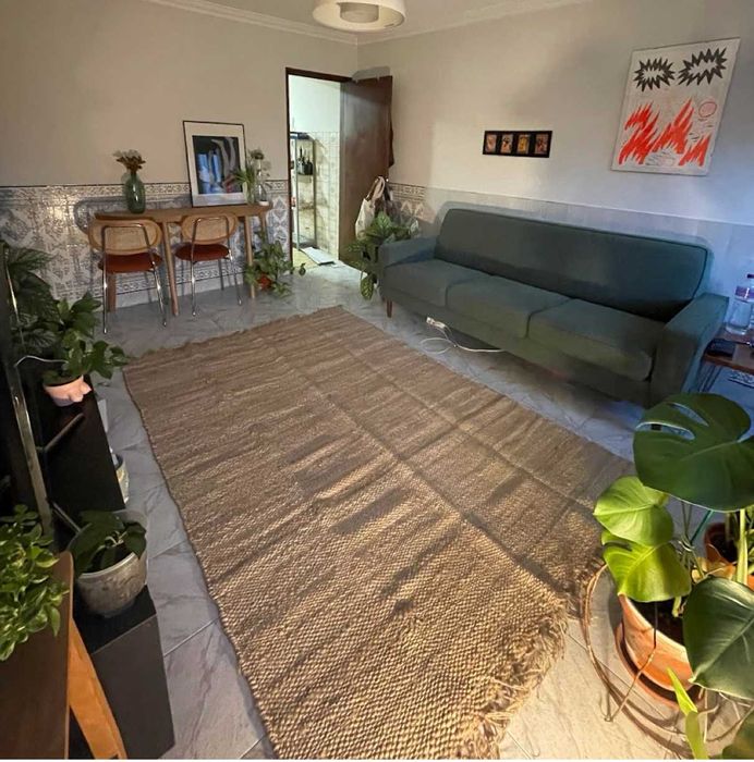 Tapete Grande em Juta Natural (255 x 155 cm) – Acabado de ser higienizado
