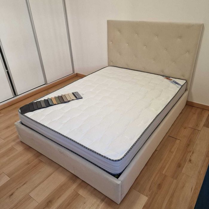 Camas de Casal Estofadas de Luxo 199€ Disp. em Várias Cores! 190x140m!