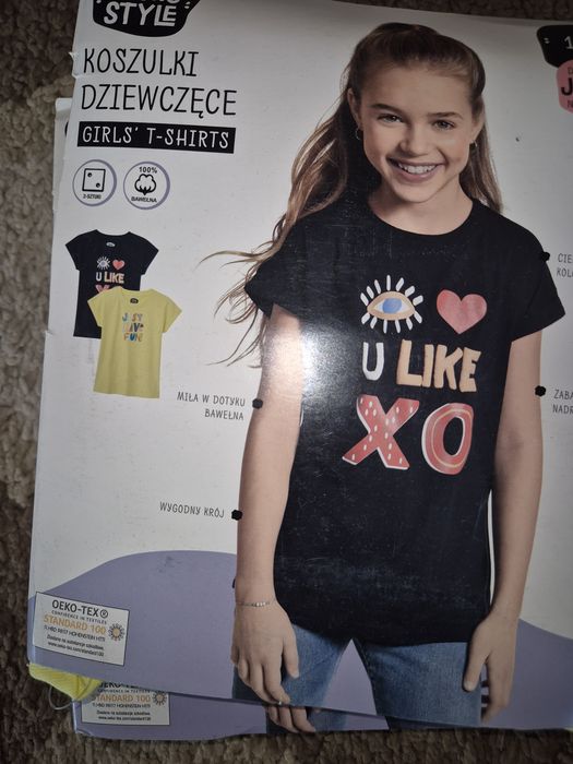 Koszulki dziewczęce tshirt NOWY 2pack r.158