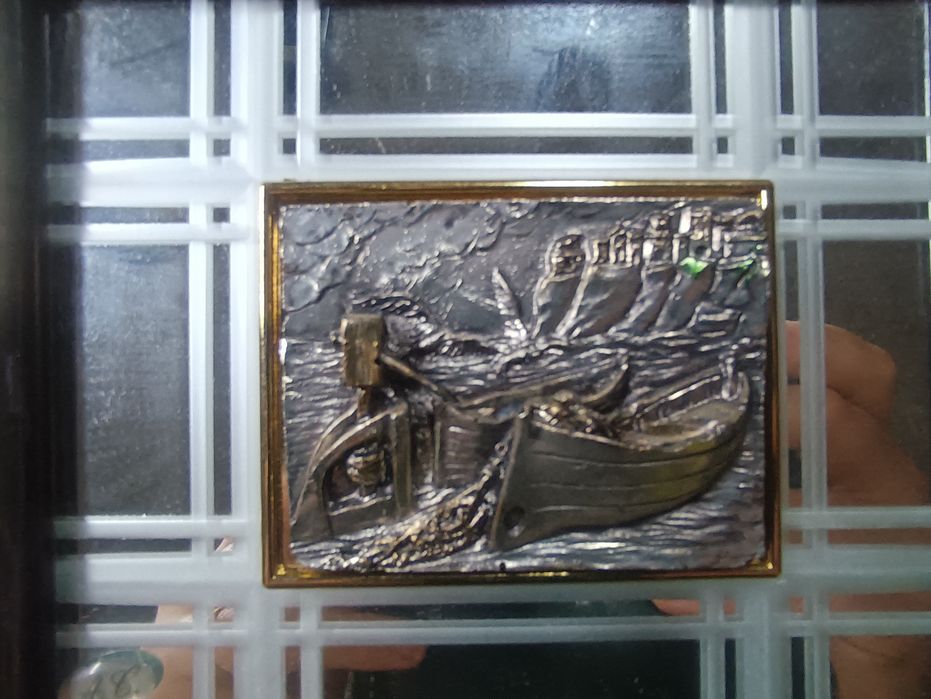 Conjunto Quadros arte Florentina em prata 25x21