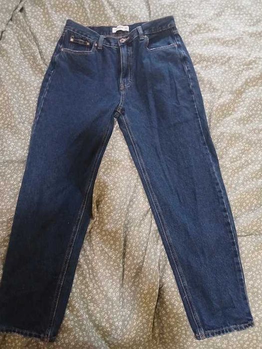 Jeansy granat mom fit Pull&Bear