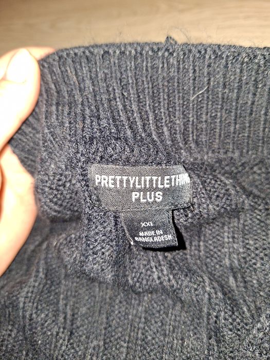 Sweter długi czarny kardigan