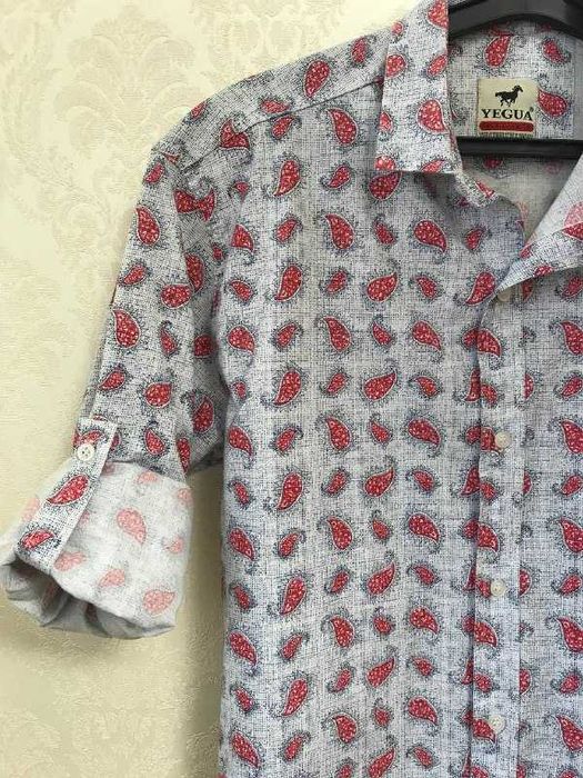 Рубашка в рисунок, хлопок