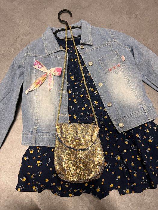 Komplet dla dziewczynki / sukienka i kurtka