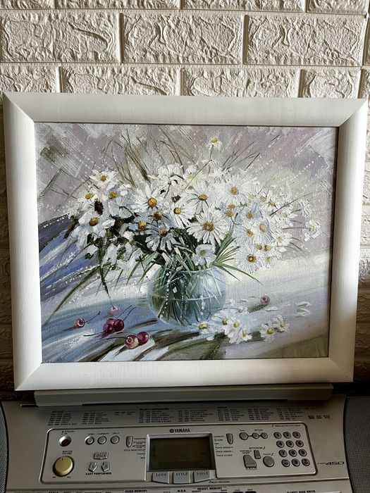 Картина. Холст, масло. Ромашки і бузок 50*40. Осінь 50*60.