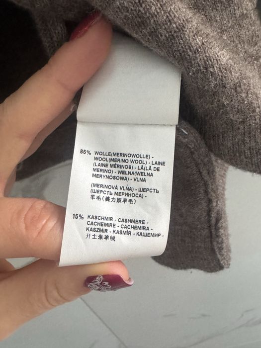 Sweter marynarka z wełny Merino 85% i kaszmir 15%
