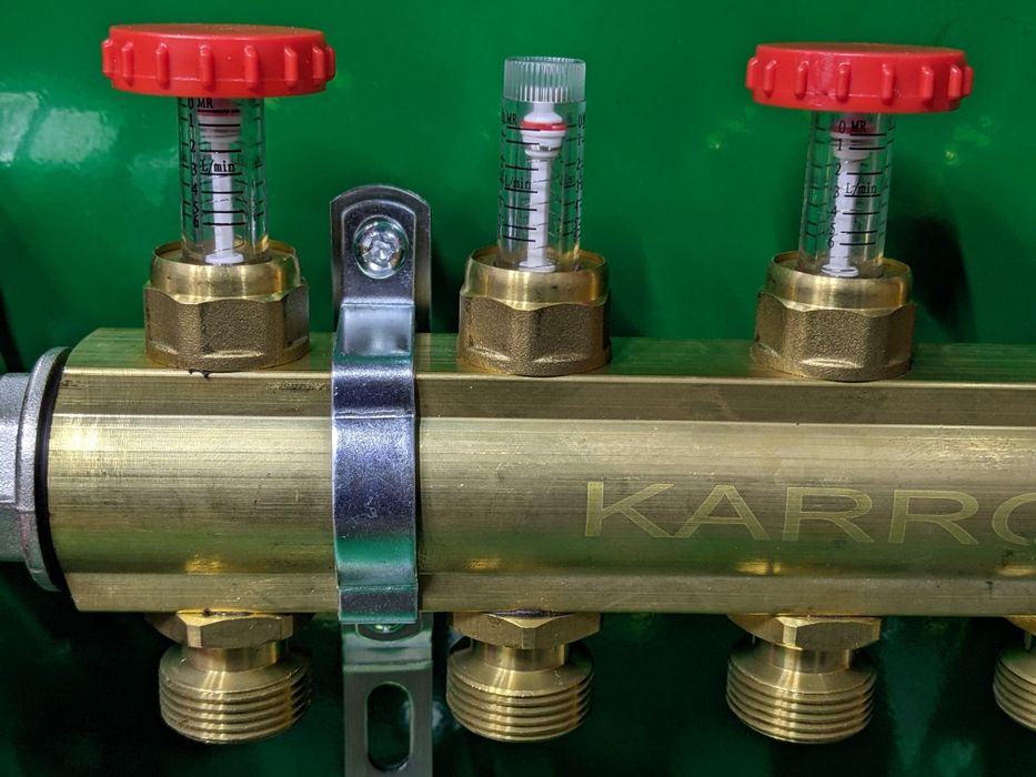 Італійський колектор , комплект теплої підлоги 5 контурів