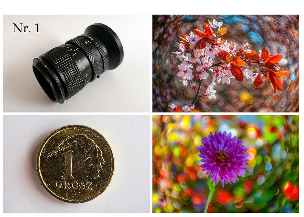 Różne zmodyfikowane obiektywy