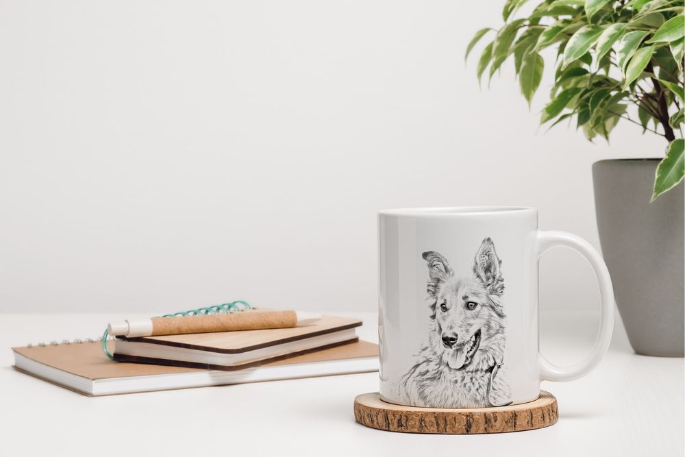 Owczarek baskijski kubek z psem life is better Art-Dog