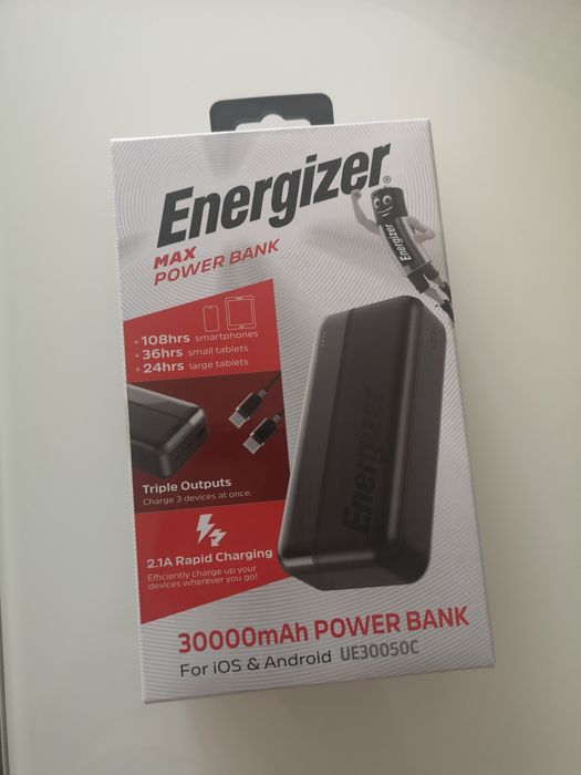 Power Bank Energizer 30000mAh Nowy