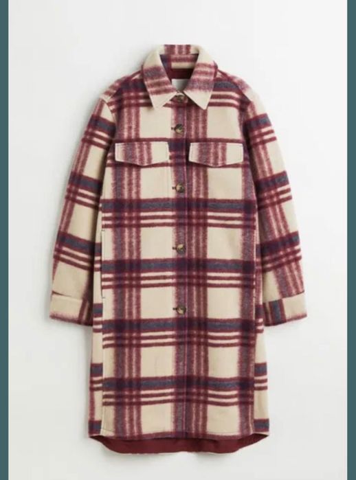 Рубашка-пальто в клітину hm