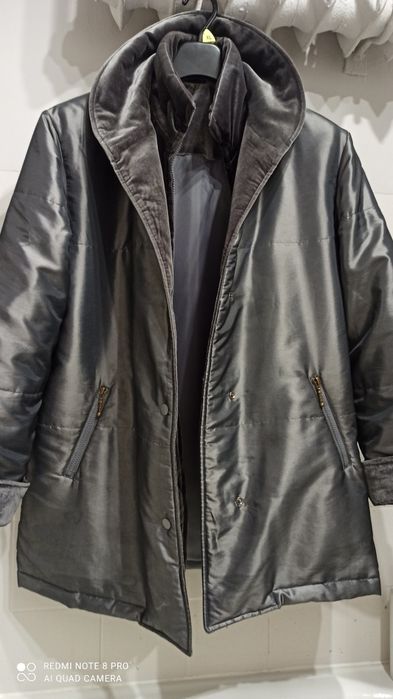 Kurtka damska zimowa płaszcz rozmiar 40 metaliczny