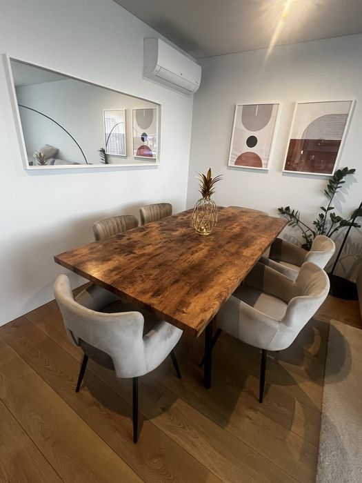 Conjunto Mesa e Cadeiras veludo