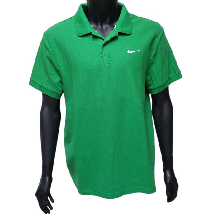 Zielona bawełniana koszulka polo męska NIKE, R. XL