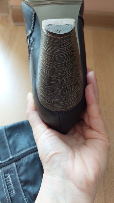 Kozaki damskie brązowe