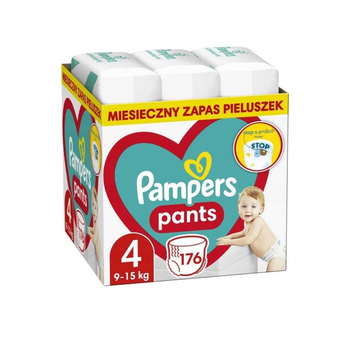 PIELUCHOMAJTKI PAMPERS 4 megabox pants 176 SZT ***hit***