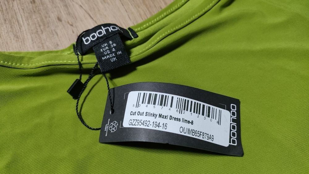 Nowa sukienka maxi z wycięciem dopasowana XS