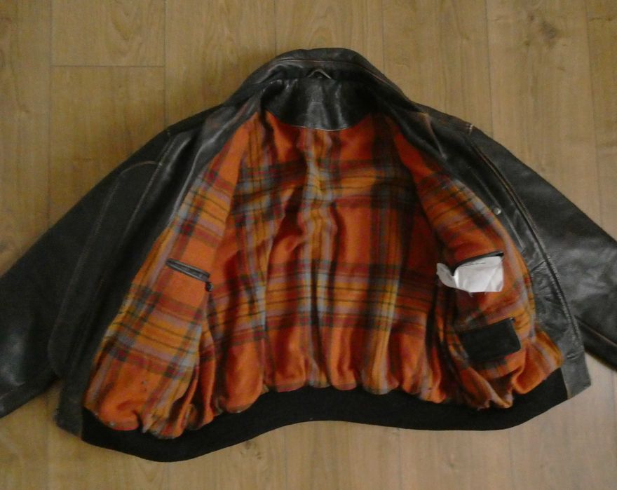 Kurtka skórzana męska GRIZZLY lotnicza SKÓRA pilotka AVIATOR M/L