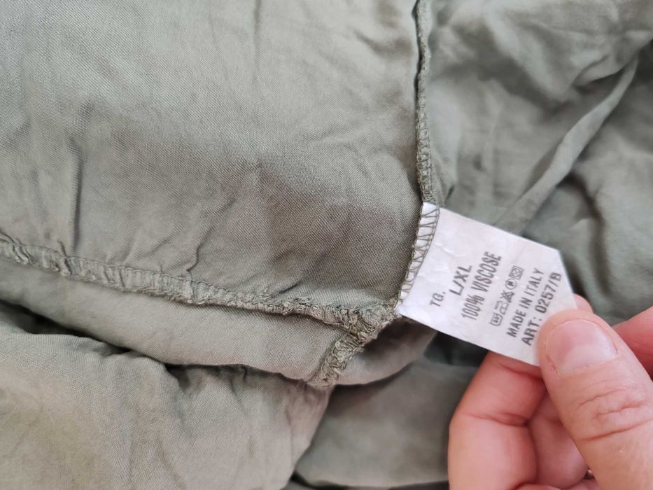 Wygodna sukienka midi khaki rozmiar ok 44/46 wiskoza