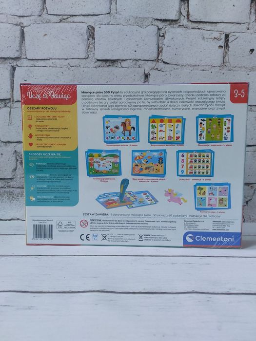 Mówiące pióro 500 pytań 60 zadań Clementoni nowe prezent