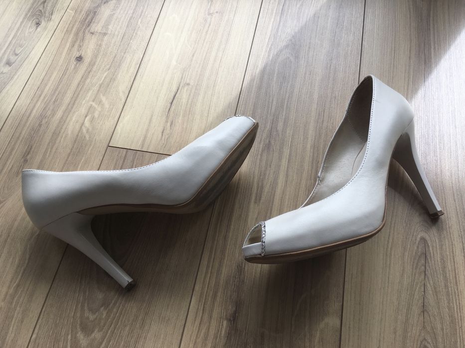 Buty ślubne pantofle La Boda ecru 37