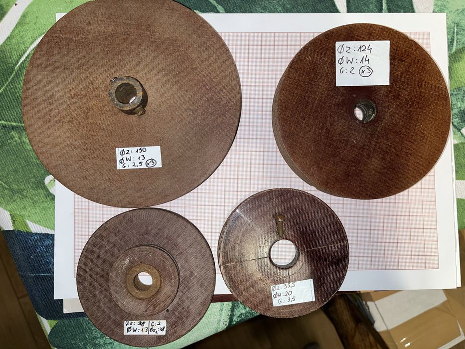 Koła pasowe metalowe i drewniane