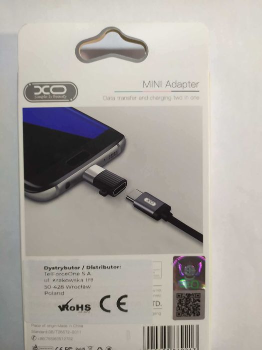 XO Adapter USB Typ C do Micro USB  czarny