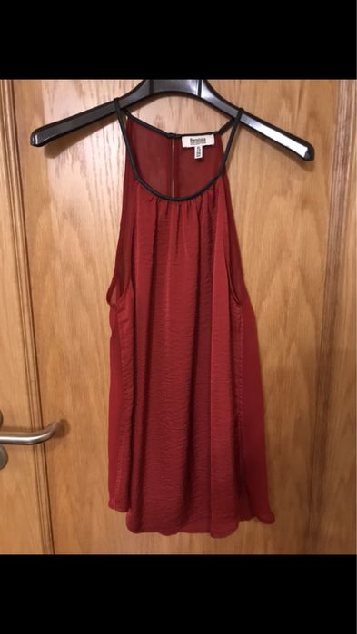 Top glamour vermelho