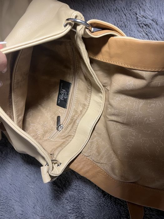Mala bolsa em pele genuína, completamente nova, da marca BrunoRossi.