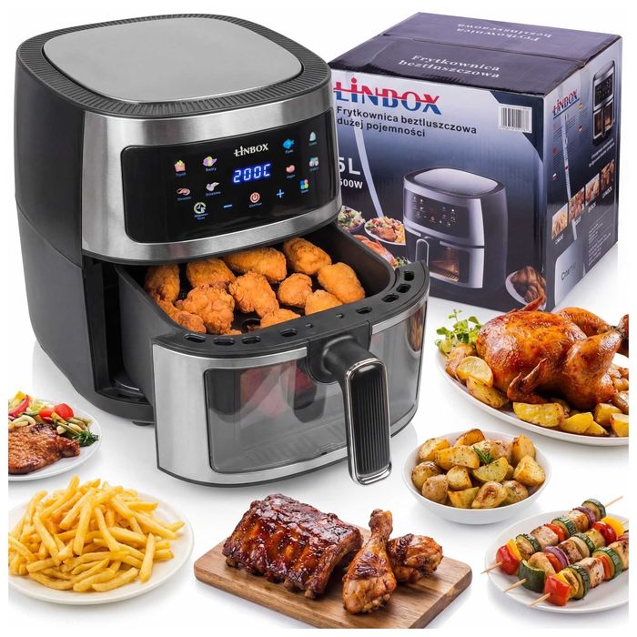 Frytkownica 5L 1400W beztłuszczowa LINBOX Air Fryer