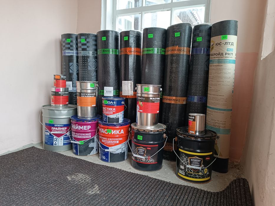 Рубероид, мастика битумная