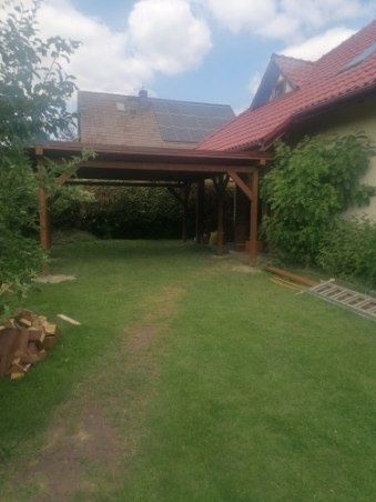 Wiata zadaszenie tarasu garaż taras daszek dach nad tarasem altana