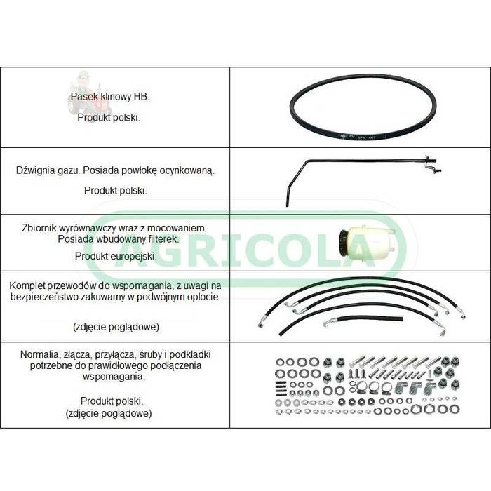 Wspomaganie kierownicy C-330 - siłownik montowany do osi płaskiej