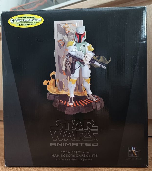 Star Wars Gentle Giant Animated Boba fett & Han  Solo Carbonite