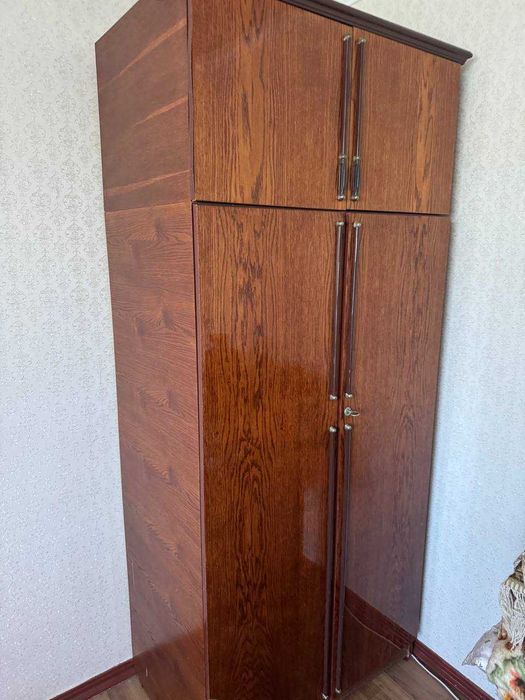 Шафа двостулкова з антресоллю 90х60х210, полірована