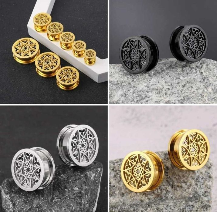Piercings brincos plugs tuneis argolas janelas de orelha exclusivos