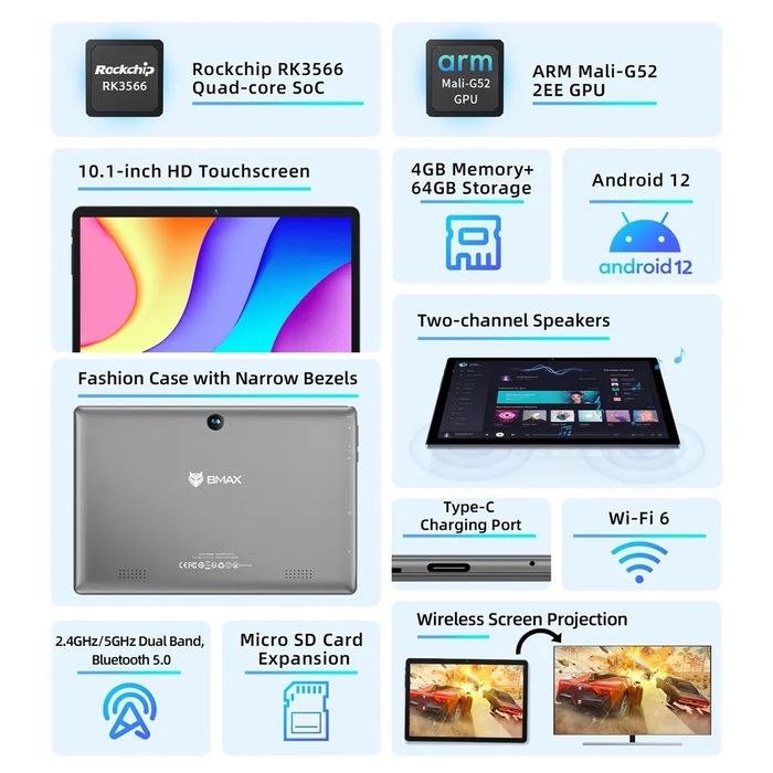 Новий Планшет BMAX MaxPad I9 PLUS  4+4/64 GB. 10.1' new version.