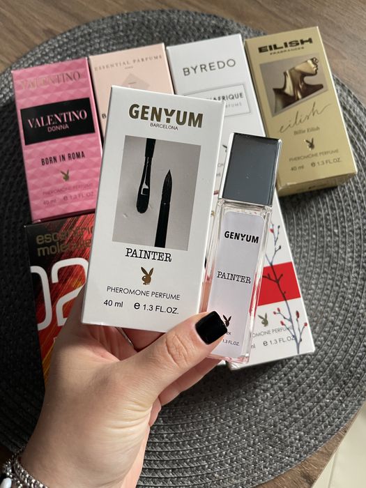 Парфуми Genyum Painter, Valentino Born in Roma, Armand Basi In Red, Molecule 02, Billie Eilish, Burberry Her, Bois Imperial, Fleur Narcotique, Kilian
